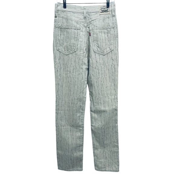 LEVI'S WELLTHREAD® '70S Jeans 27x31 Women's High Rise Straight Leg Beige NEW - Picture 12 of 13